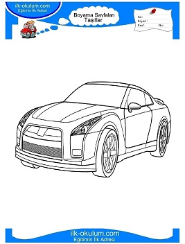 Çocuklar İçin Nissan Boyama Sayfaları 